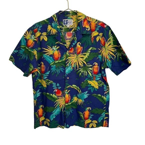 RJC Other - Vintage Styled By RJC Made in Hawaii Tropical Parrot Cotton Button Down Large